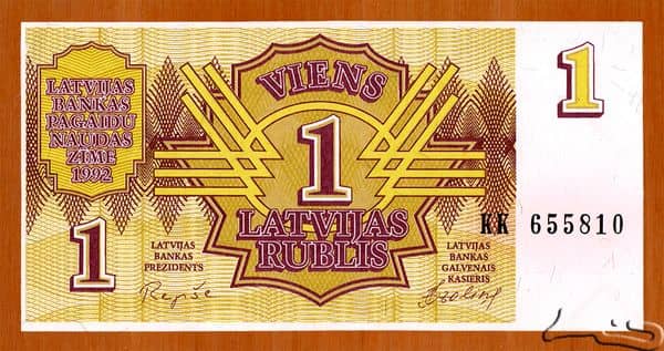1 Rublis from Latvia