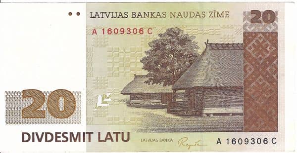 20 Latu from Latvia