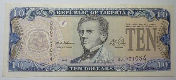 10 Dollars from Liberia