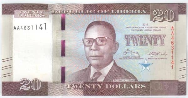 20 Dollars from Liberia