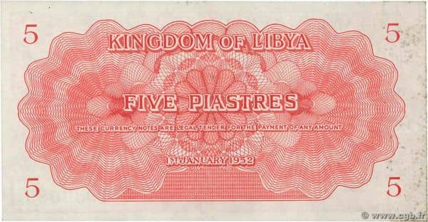 5 Piastres from Libya