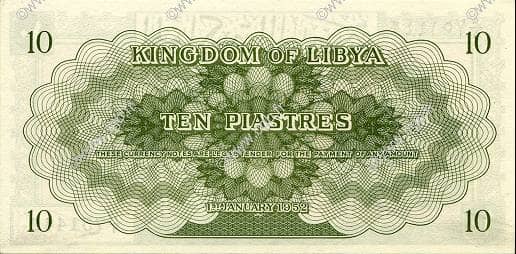 10 Piastres from Libya
