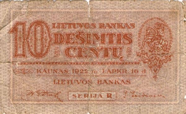 10 Centu from Lithuania