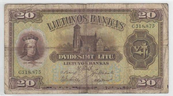 20 Litu Vytautas the Great from Lithuania