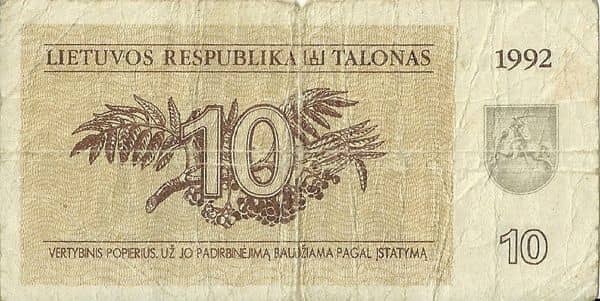 10 Talonas from Lithuania