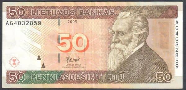 50 Litu from Lithuania