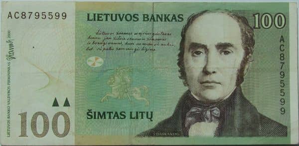 100 Litu from Lithuania