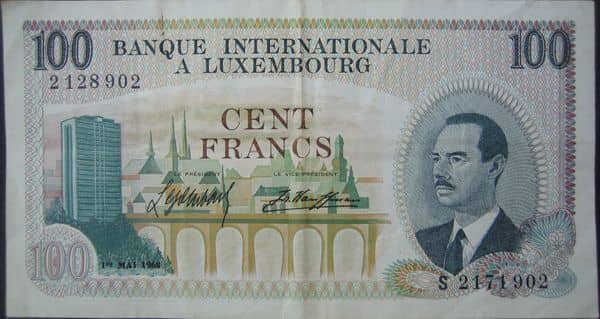 100 Francs from Luxembourg