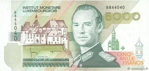 5000 Francs from Luxembourg