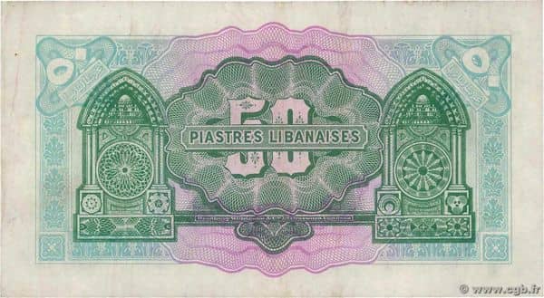 50 Piastres from Lebanon