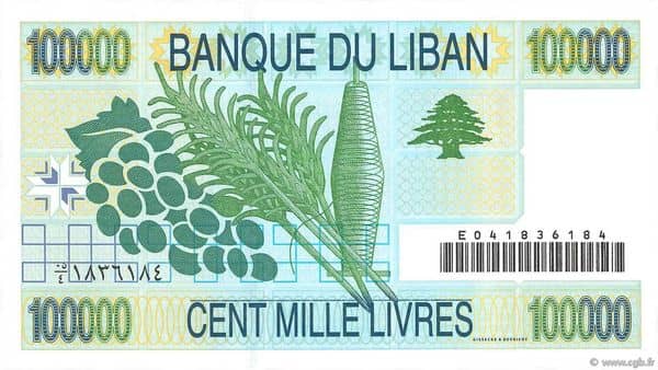 100000 Livres from Lebanon