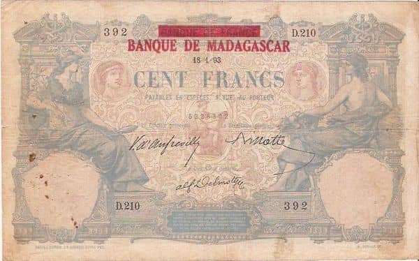 100 Francs from Madagascar