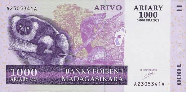1000 Ariary from Madagascar