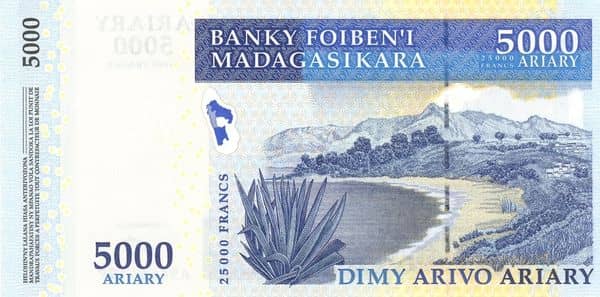 5000 Ariary from Madagascar
