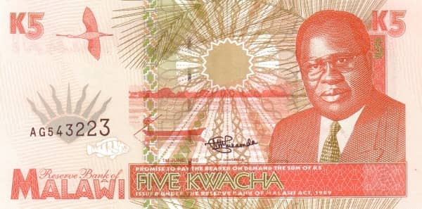 5 kwacha from Malawi
