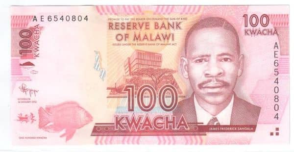 100 Kwacha from Malawi