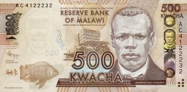 500 Kwacha from Malawi