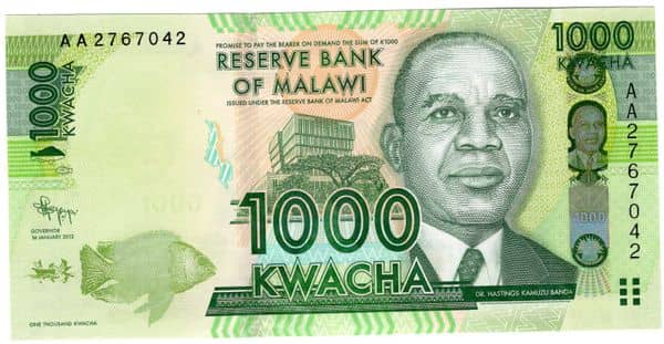 1000 Kwacha from Malawi