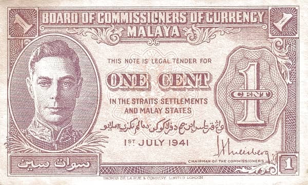 1 Cent from Malaya