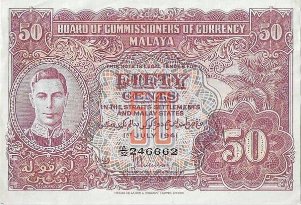 50 Cents George VI from Malaya