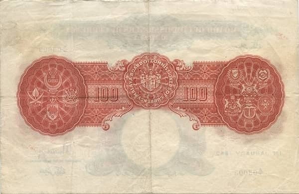 100 Dollars George VI from Malaya