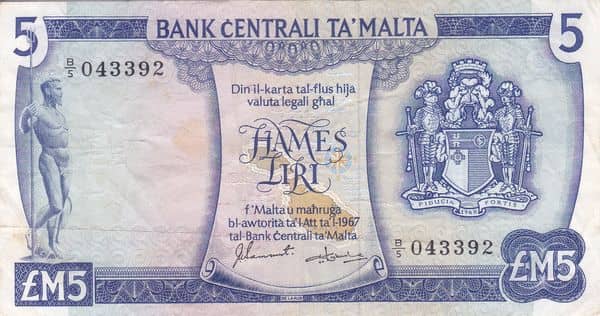 5 Liri from Malta