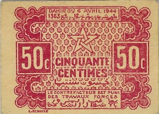 50 Centimes from Morocco