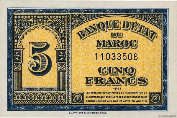 5 Francs from Morocco
