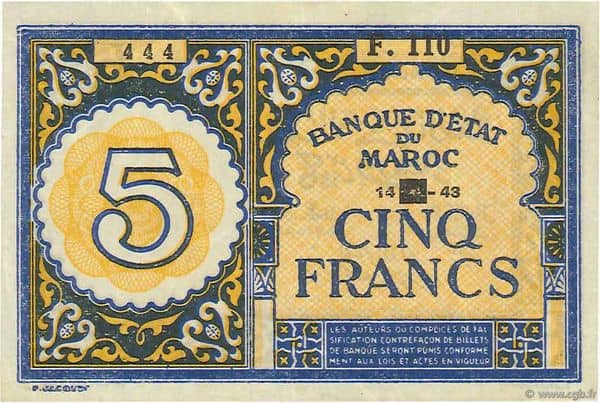 5 Francs from Morocco