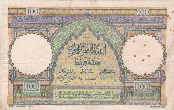 100 Francs from Morocco