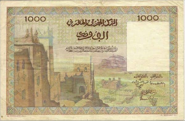 1000 Francs from Morocco