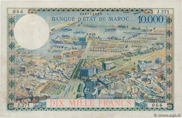 10000 Francs from Morocco