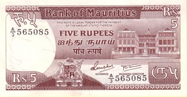 5 Rupees from Mauritius