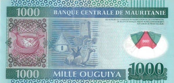 1000 Ouguiya from Mauritania