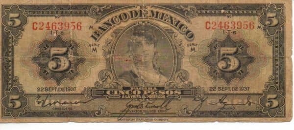 5 Pesos from Mexico