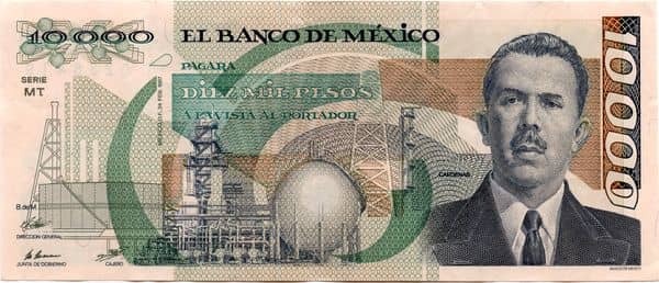 10000 Pesos A series from Mexico