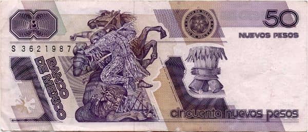 50 Nuevos Pesos B series from Mexico