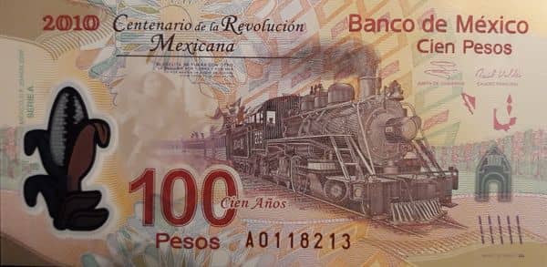 100 pesos from Mexico