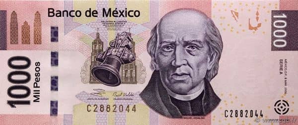 1000 Pesos from Mexico