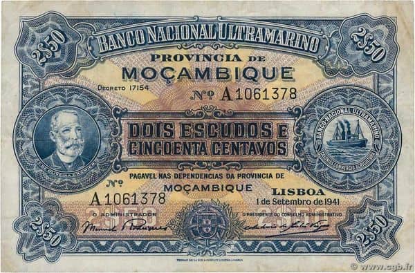 2.50 Escudos from Mozambique