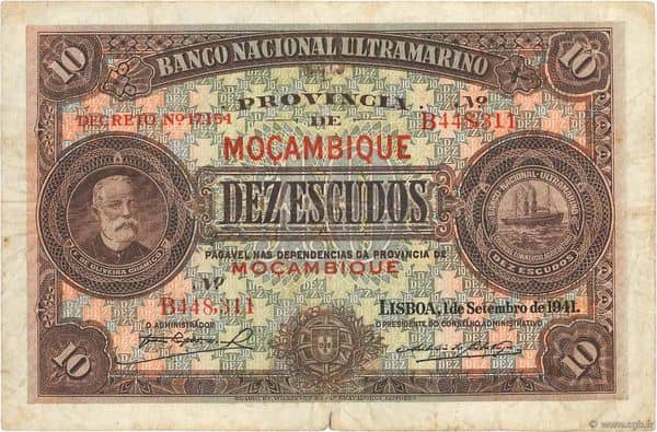 10 Escudos from Mozambique