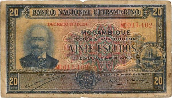 20 Escudos from Mozambique