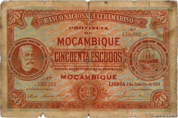 50 Escudos from Mozambique