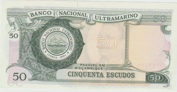 50 Escudos from Mozambique