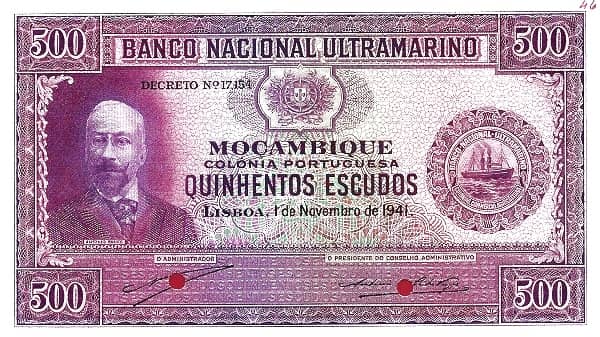 500 Escudos from Mozambique