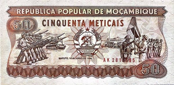 50 Meticais from Mozambique