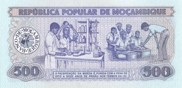 500 Meticais from Mozambique
