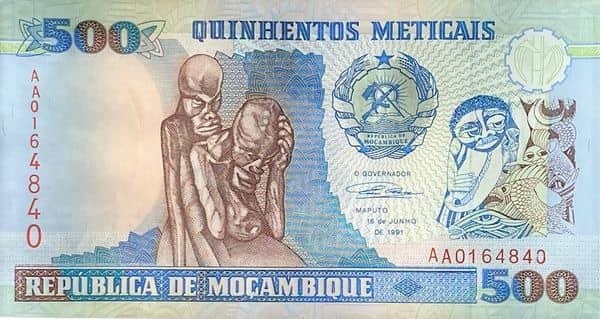 500 Meticais from Mozambique