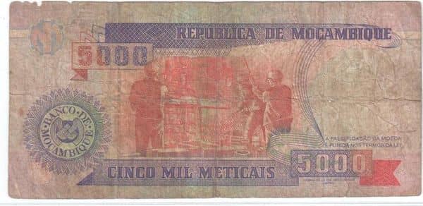 5000 Meticais from Mozambique