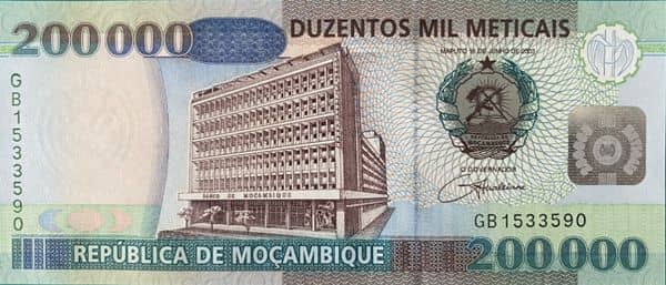 200000 Meticais from Mozambique